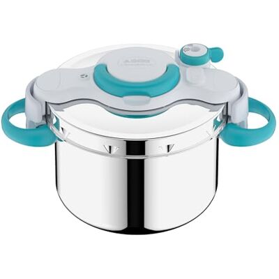 SEB ClipsoMinut'Easy+ Minute kookpan van roestvrij staal, 7,5 l, boek 100 recepten, inductieschakelaar, inklapbare handgrepen, eenvoudig gebruik, gemaakt in Frankrijk P4904816, roestvrij staal SEB ClipsoMinut'Easy+ Minute kookpan van roestvrij staal, 7,5 l, boek 100 recepten, inductieschakelaar, inklapbare handgrepen, eenvoudig gebruik, gemaakt in Frankrijk P4904816, roestvrij staal