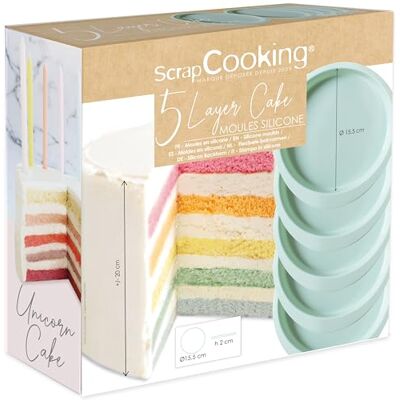 ScrapCooking Scrap Cooking – 5 vormen van siliconen laag cake – 2065 ScrapCooking Scrap Cooking – 5 vormen van siliconen laag cake – 2065