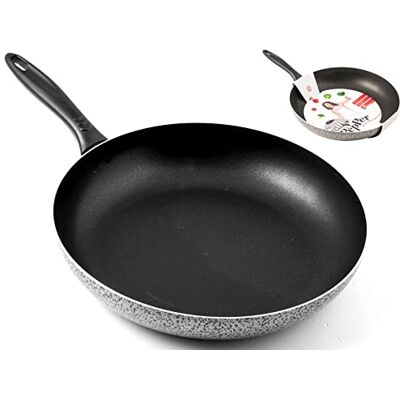Home Salt N'Pepper 34 cm zwart/grijs aluminium pan met antiaanbaklaag Home Salt N'Pepper 34 cm zwart/grijs aluminium pan met antiaanbaklaag