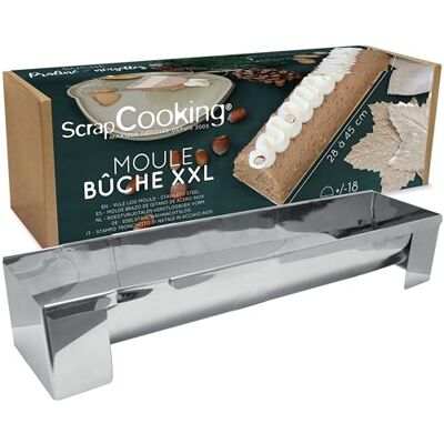 ScrapCooking Scrap Cooking 1936 roestvrijstalen houtvorm XXL regengoot in grootte verstelbaar 28 tot 45 cm kerstdessert tot 15 gasten met rodoid bladeren & recept loglogboek vanille tonka rode vruchten gebak 1936 ScrapCooking Scrap Cooking 1936 roestvrijstalen houtvorm XXL regengoot in grootte verstelbaar 28 tot 45 cm kerstdessert tot 15 gasten met rodoid bladeren & recept loglogboek vanille tonka rode vruchten gebak 1936