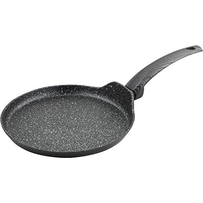 Florina BONO aluminium pannenkoekenpan I diameter 25 cm I inductiepan I koekenpan met antiaanbaklaag I pannenkoekenpan I geschikt voor inductie, gas, elektrische fornuizen (zwart) Florina BONO aluminium pannenkoekenpan I diameter 25 cm I inductiepan I koekenpan met antiaanbaklaag I pannenkoekenpan I geschikt voor inductie, gas, elektrische fornuizen (zwart)