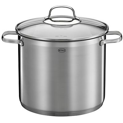 RÖSLE Elegance Kook-/soeppan, hoogwaardige, roestvrij stalen pan voor het koken van grote hoeveelheden, 8 liter, roestvrij staal 18/10, interne maataanduiding, geschikt voor inductie, vaatwasmachinebestendig RÖSLE Elegance Kook-/soeppan, hoogwaardige, roestvrij stalen pan voor het koken van grote hoeveelheden, 8 liter, roestvrij staal 18/10, interne maataanduiding, geschikt voor inductie, vaatwasmachinebestendig