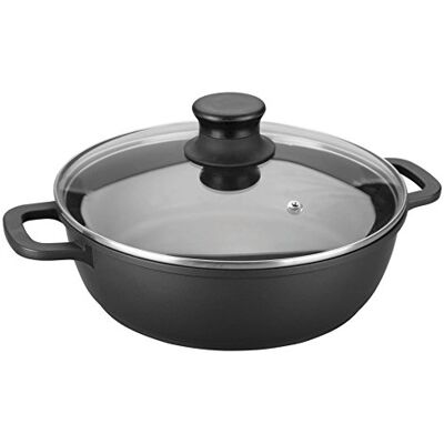 LACOR Kookpan voor inductiekookplaat, van gegoten aluminium met glazen deksel, diameter 24 cm, sterk gietijzer LACOR Kookpan voor inductiekookplaat, van gegoten aluminium met glazen deksel, diameter 24 cm, sterk gietijzer