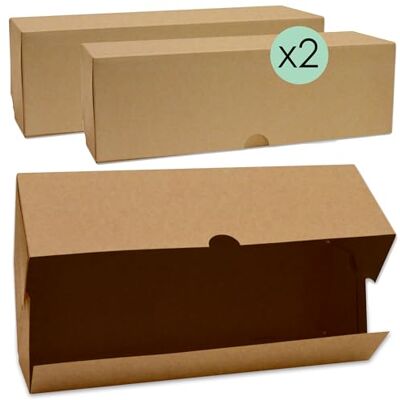 ScrapCooking Set van 2 stapel- en taartdozen Recyclebaar kraftkarton voor levensmiddelen 35 x 11 x 11 cm voor transport van taarten, gebak, desserts, Kerstmis Made in France 5500 ScrapCooking Set van 2 stapel- en taartdozen Recyclebaar kraftkarton voor levensmiddelen 35 x 11 x 11 cm voor transport van taarten, gebak, desserts, Kerstmis Made in France 5500