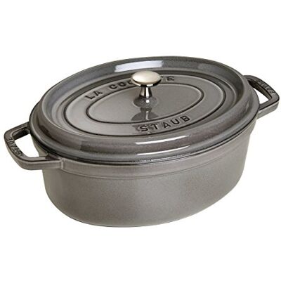STAUB Gietijzeren stoofpan ovaal 27 cm 3,2 l grafiet grijs STAUB Gietijzeren stoofpan ovaal 27 cm 3,2 l grafiet grijs