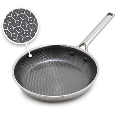 GreenPan Hybride pan van roestvrij staal met antiaanbaklaag, 24 cm, APEX Tri-Ply Thermobond PFAS-vrij, geschikt voor inductie, ovenbestendig tot 220 °C, vaatwasmachinebestendig GreenPan Hybride pan van roestvrij staal met antiaanbaklaag, 24 cm, APEX Tri-Ply Thermobond PFAS-vrij, geschikt voor inductie, ovenbestendig tot 220 °C, vaatwasmachinebestendig