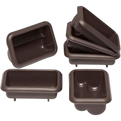 Lurch 85077 Mini-bakvorm noppen Flexiform, 6-delig, siliconen, bruin, 20 x 15 x 10 cm Lurch 85077 Mini-bakvorm noppen Flexiform, 6-delig, siliconen, bruin, 20 x 15 x 10 cm