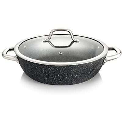 Tescoma 780356 President Stone Fonda pan met deksel, 28 cm Tescoma 780356 President Stone Fonda pan met deksel, 28 cm