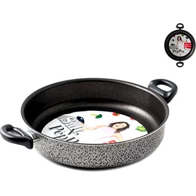 Home Saltpepper Zoutpan met antiaanbaklaag, 2 handgrepen en 20 pannen, materiaal, meerkleurig, 20 cm Home Saltpepper Zoutpan met antiaanbaklaag, 2 handgrepen en 20 pannen, materiaal, meerkleurig, 20 cm