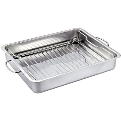 Küchenprofi 1066632840 Style grillpan van roestvrij staal, 40 cm, 6,8 l Küchenprofi 1066632840 Style grillpan van roestvrij staal, 40 cm, 6,8 l