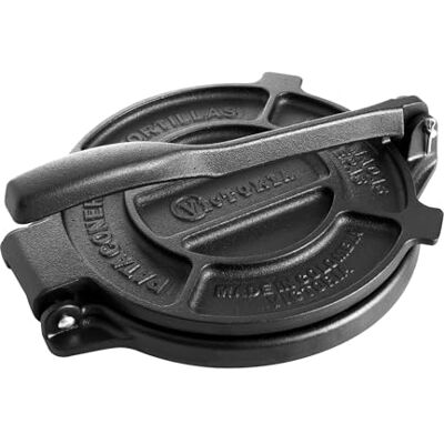 VICTORIA Tortillapers voor Mexicaanse tortilla's, van gietijzer, voorgekruid, 16,5 cm, professionele Colombiaanse Pataconera voor Tacos, Arepa's, Quesadillas, Empanadas, Patacones, Roti Maker VICTORIA Tortillapers voor Mexicaanse tortilla's, van gietijzer, voorgekruid, 16,5 cm, professionele Colombiaanse Pataconera voor Tacos, Arepa's, Quesadillas, Empanadas, Patacones, Roti Maker