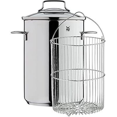 WMF 799716380 aspergepot met mand, roestvrij staal, zilverkleurig, 16 cm WMF 799716380 aspergepot met mand, roestvrij staal, zilverkleurig, 16 cm