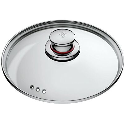 WMF Quality One pannendeksel 16 cm, glazen deksel met metalen handgreep, hittebestendig glas, vaatwasmachinebestendig WMF Quality One pannendeksel 16 cm, glazen deksel met metalen handgreep, hittebestendig glas, vaatwasmachinebestendig