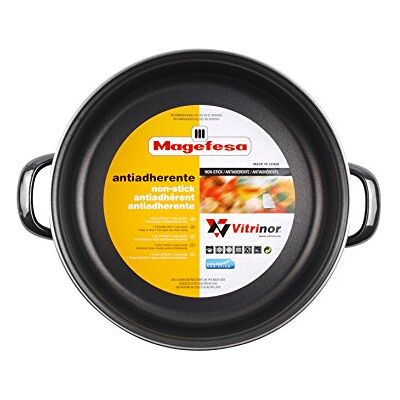 Magefesa Megafesa Glass kookpan, laag, diameter 28 cm, zwart kristal Magefesa Megafesa Glass kookpan, laag, diameter 28 cm, zwart kristal