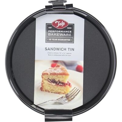 Tala Performance Ronde bakvorm, laag, 24,1 x 5 cm, met afneembare bodem van koolstofstaal en antiaanbaklaag, sandwichvorm voor koekjes, taartlagen en cheesecake Tala Performance Ronde bakvorm, laag, 24,1 x 5 cm, met afneembare bodem van koolstofstaal en antiaanbaklaag, sandwichvorm voor koekjes, taartlagen en cheesecake