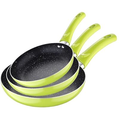 San Ignacio Molen Set van 3 pannen met antiaanbaklaag, gemaakt van geperst aluminium met ergonomische soft-touch-handgreep, diameter 20, 24 en 28 cm San Ignacio Molen Set van 3 pannen met antiaanbaklaag, gemaakt van geperst aluminium met ergonomische soft-touch-handgreep, diameter 20, 24 en 28 cm