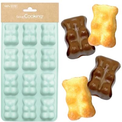 ScrapCooking SCRAP COOKING 6723 siliconen vorm Marshmallow, 12 vormen voor chocolade en cake, zacht bakhulpstuk, oven en vriezer, 26 x 12,5 x 1,5 cm ScrapCooking SCRAP COOKING 6723 siliconen vorm Marshmallow, 12 vormen voor chocolade en cake, zacht bakhulpstuk, oven en vriezer, 26 x 12,5 x 1,5 cm