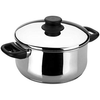 LACOR 14318 Garinox kookpan met deksel, 18 cm, zilver, klein LACOR 14318 Garinox kookpan met deksel, 18 cm, zilver, klein