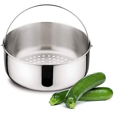 Lagostina Accessoires Stoommand van roestvrij staal, voor drukbakken 5 l, roestvrij staal 18/10, zilver, 18 cm Lagostina Accessoires Stoommand van roestvrij staal, voor drukbakken 5 l, roestvrij staal 18/10, zilver, 18 cm