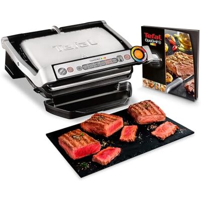 Tefal GC712D12 horloge, grijs/zwart, standaard grilloppervlak (33 x 20 cm) Tefal GC712D12 horloge, grijs/zwart, standaard grilloppervlak (33 x 20 cm)
