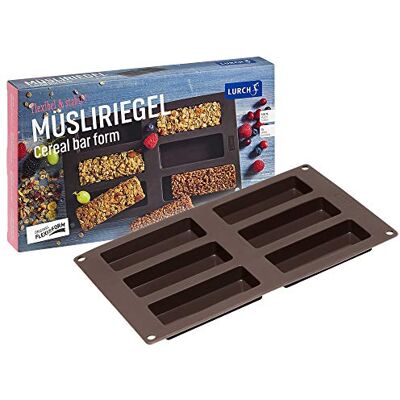 Lurch 85083 mueslivorm Bar Flexiform siliconen bruin 30 x 17,5 cm Lurch 85083 mueslivorm Bar Flexiform siliconen bruin 30 x 17,5 cm