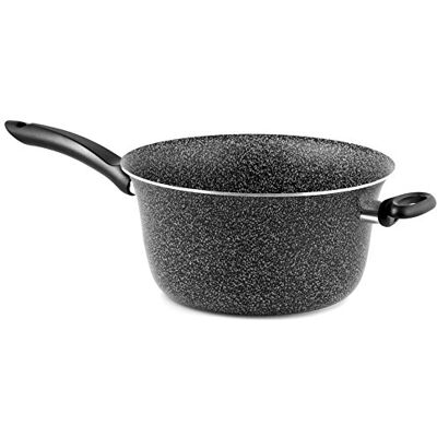 Home in Rombo Paiolo Een Manico Antiaderente Steen Cm26 Pentole E Preparazione Cucina, Pietra, Nero, 26 cm Home in Rombo Paiolo Een Manico Antiaderente Steen Cm26 Pentole E Preparazione Cucina, Pietra, Nero, 26 cm