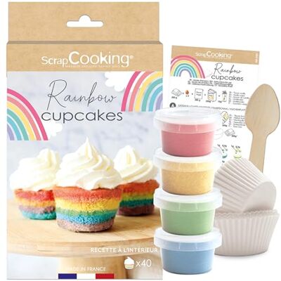 ScrapCooking Rainbow Cupcakes Set Voor het maken van regenboog Cupcakes Bakset Taartdecoratie Met Voedselkleurstoffen, Vormpjes & Recept 3787 ScrapCooking Rainbow Cupcakes Set Voor het maken van regenboog Cupcakes Bakset Taartdecoratie Met Voedselkleurstoffen, Vormpjes & Recept 3787