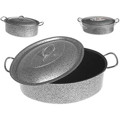 Home Salt N'Pepper steelpan, ovaal, van aluminium, antiaanbaklaag, 32 cm Home Salt N'Pepper steelpan, ovaal, van aluminium, antiaanbaklaag, 32 cm