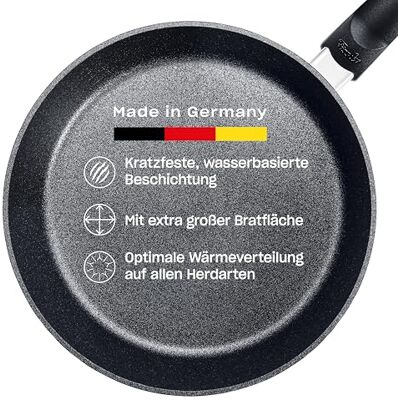 Fissler Adamant Comfort Aluminium Pan Verzegeld, (Ø 24 cm), Gecoate Braadpan, Antiaanbakend, Krasbestendig, Alle Warmtebronnen, Inductie Fissler Adamant Comfort Aluminium Pan Verzegeld, (Ø 24 cm), Gecoate Braadpan, Antiaanbakend, Krasbestendig, Alle Warmtebronnen, Inductie