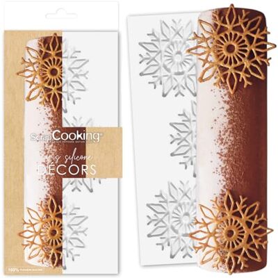 ScrapCooking Vorm voor knapperige tegels "vlokken" Siliconen mat in reliëf voor het maken van boomstammen en taarten decoraties 28 x 18 cm Decors gebak, dessert Kerstmis 1970 ScrapCooking Vorm voor knapperige tegels "vlokken" Siliconen mat in reliëf voor het maken van boomstammen en taarten decoraties 28 x 18 cm Decors gebak, dessert Kerstmis 1970