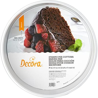 Decora 0062623 bakvorm, rond, aluminium, geanodiseerd, Ø 25 x 7,5 cm Decora 0062623 bakvorm, rond, aluminium, geanodiseerd, Ø 25 x 7,5 cm