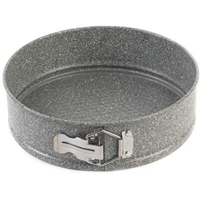 Salter Marblestone Springvorm, 24 cm, anti-aanbaklaag, met beweegbare bodem, diepte 6,5 cm, koolstofstaal, snelopening, inclusief sluiting, PFOA-vrij, ovenbestendig tot 220 graden Salter Marblestone Springvorm, 24 cm, anti-aanbaklaag, met beweegbare bodem, diepte 6,5 cm, koolstofstaal, snelopening, inclusief sluiting, PFOA-vrij, ovenbestendig tot 220 graden