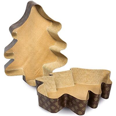 Guardini , Monouso, 2 wegwerp kerstboomvormen 25 x 32 cm maximale hoeveelheid deeg 900 g, bakpapier, kleur beige Guardini , Monouso, 2 wegwerp kerstboomvormen 25 x 32 cm maximale hoeveelheid deeg 900 g, bakpapier, kleur beige