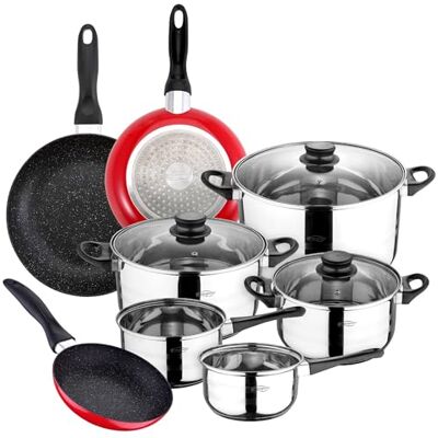 San Ignacio 8-delige pannenset + 3 pannen 16/20/24 cm aluminium San Ignacio 8-delige pannenset + 3 pannen 16/20/24 cm aluminium