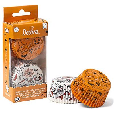 Decora 0339863 CF 36 spinnenschotels, wit/oranje, 50 x H 32 mm Decora 0339863 CF 36 spinnenschotels, wit/oranje, 50 x H 32 mm
