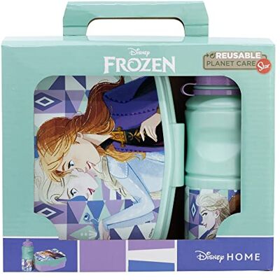 Stor Coffret repas rectangulaire et gourde sport 380 ml La Reine des Neiges Stor Coffret repas rectangulaire et gourde sport 380 ml La Reine des Neiges