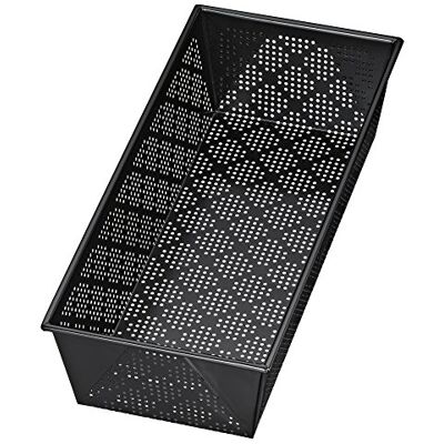 Kaiser 2300651330 broodbakvorm, geperforeerd, roestvrij staal, zwart, 35 x 18 x 9 cm Kaiser 2300651330 broodbakvorm, geperforeerd, roestvrij staal, zwart, 35 x 18 x 9 cm