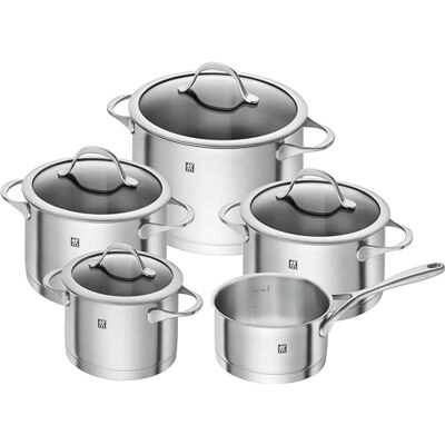ZWILLING Kochtopf-Set, 5-tlg., 4 Deckel, Induktionsgeeignet, Edelstahl, Essence ZWILLING Kochtopf-Set, 5-tlg., 4 Deckel, Induktionsgeeignet, Edelstahl, Essence