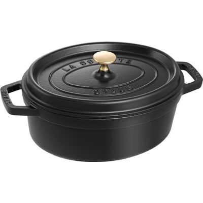 STAUB Gietijzeren stoofpan ovaal 27 cm 3,2 l zwart STAUB Gietijzeren stoofpan ovaal 27 cm 3,2 l zwart