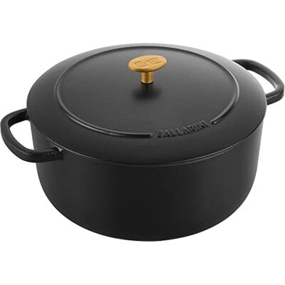 BALLARINI Bellamonte Stoofpan 28 cm, rond, zwart, gietijzer BALLARINI Bellamonte Stoofpan 28 cm, rond, zwart, gietijzer