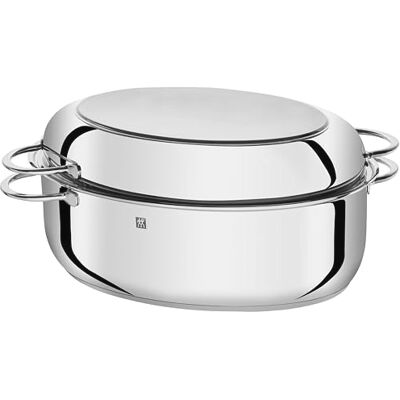 ZWILLING Roaster met deksel, geschikt voor inductie, roestvrij staal, 8,5 l, Plus, glanzend roestvrij staal, 38 x 25 x 20 cm ZWILLING Roaster met deksel, geschikt voor inductie, roestvrij staal, 8,5 l, Plus, glanzend roestvrij staal, 38 x 25 x 20 cm