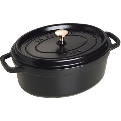 STAUB Gietijzeren stoofpan ovaal 29 cm 4,25 liter zwart STAUB Gietijzeren stoofpan ovaal 29 cm 4,25 liter zwart