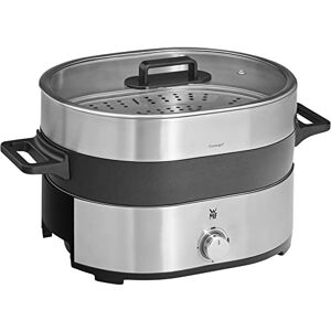 WMF Lono Hot Pot & Elektrische stomer 3,6 l, Chinese fondue voor 6 personen, elektrische stoompan, stoomopzetstuk voor Dim Sum, Bao, kookmand, 1700 W, mat roestvrij staal WMF Lono Hot Pot & Elektrische stomer 3,6 l, Chinese fondue voor 6 personen, elektrische stoompan, stoomopzetstuk voor Dim Sum, Bao, kookmand, 1700 W, mat roestvrij staal