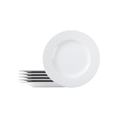 Tramontina Ingrid ronde dessertbordenset, 21 cm, 6 stuks, porselein Tramontina Ingrid ronde dessertbordenset, 21 cm, 6 stuks, porselein