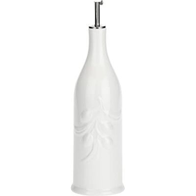 LA PORCELLANA BIANCA la Porcellana Cilindrische huishoudelijke oliefles, wit, 1 liter LA PORCELLANA BIANCA la Porcellana Cilindrische huishoudelijke oliefles, wit, 1 liter