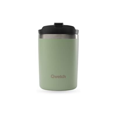 QWETCH Reisthermobeker – lindegroen 240 ml – thermoskoffie en thee van roestvrij staal – 6 uur warm en 12 uur koud – compact en waterdicht, reismok QWETCH Reisthermobeker – lindegroen 240 ml – thermoskoffie en thee van roestvrij staal – 6 uur warm en 12 uur koud – compact en waterdicht, reismok