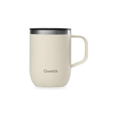 QWETCH Geïsoleerde Roestvrijstalen Thermosbeker met handvat Zand 350ml Koffie & Thee Thermosbeker 6 uur Warm & 12 uur Koud Schuifsluiting Anti-Spatten & Geschikt voor Infusers QWETCH Geïsoleerde Roestvrijstalen Thermosbeker met handvat Zand 350ml Koffie & Thee Thermosbeker 6 uur Warm & 12 uur Koud Schuifsluiting Anti-Spatten & Geschikt voor Infusers