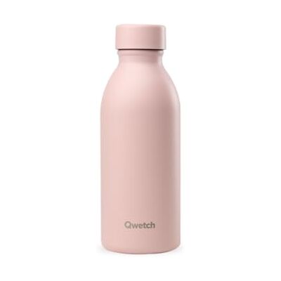 QWETCH Thermosfles, 500 ml, pastelroze, ICON – drinkfles met compact en elegant design, gerecycled roestvrij staal, 24 uur koud en 12 uur warm, waterdicht QWETCH Thermosfles, 500 ml, pastelroze, ICON – drinkfles met compact en elegant design, gerecycled roestvrij staal, 24 uur koud en 12 uur warm, waterdicht