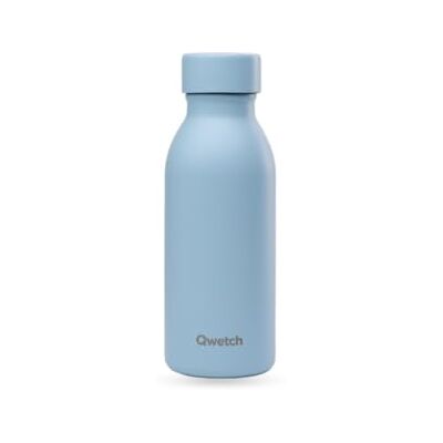 QWETCH Thermosfles 350 ml Pastel Blauw ICON Ultra-compacte en elegante drinkfles van gerecycled roestvrij staal 24 uur Koud/12 uur Warm Waterdicht en draagbaar QWETCH Thermosfles 350 ml Pastel Blauw ICON Ultra-compacte en elegante drinkfles van gerecycled roestvrij staal 24 uur Koud/12 uur Warm Waterdicht en draagbaar