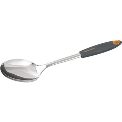Fackelmann Zachte serveerlepel 33 cm nylon grijs/oranje/zilver 25204 Fackelmann Zachte serveerlepel 33 cm nylon grijs/oranje/zilver 25204